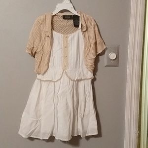 Girls summer dress with matching cardigan